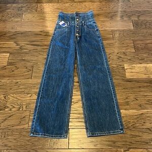 YKK Jeans Wide Leg High Rise NWT Size L